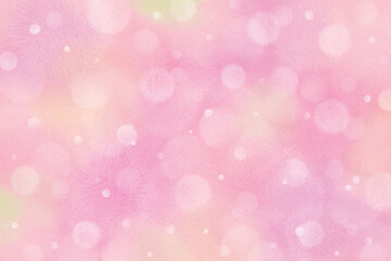 ふわふわの毛玉のような背景、ピンク