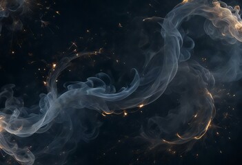 Abstract smoke in black background.