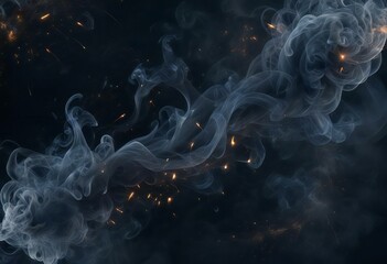 Abstract smoke in black background.