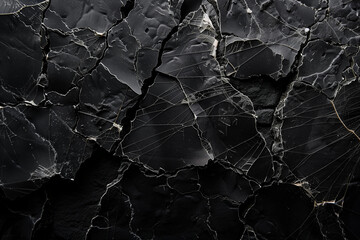 A cracked wall against a black background