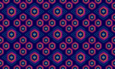 Futuristic Design Geometric Shapes Seamless Pattern for Wallpaper Backgroun