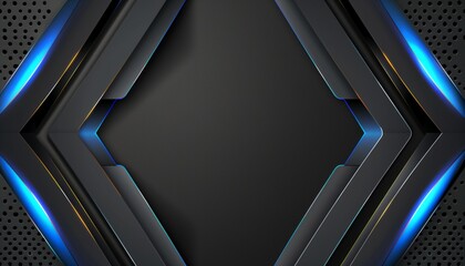 Obraz premium technology concept background with glowing neon, illustration design template