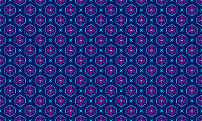 Futuristic Design Geometric Shapes Seamless Pattern for Wallpaper Backgroun