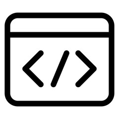 Obraz premium coding line icon vector illustration isolated on white background