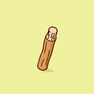 recommend clip art: Miswak organic natural toothbrush cartoon vector illustration Islamic holiday concept icon isolated
