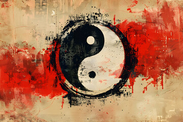 An illustration of the ying yang symbol, representing balance and harmony. It is often associated with Taoism and meditation practices.