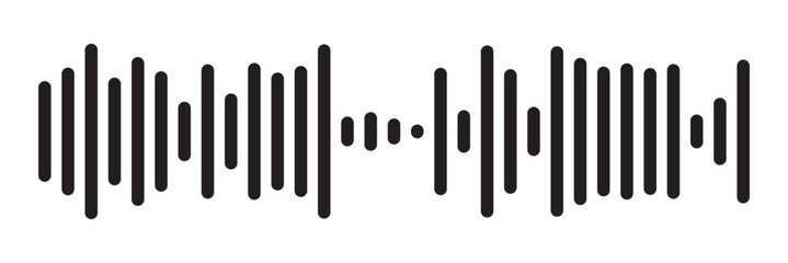 Sound wave set. Sound waves for voice message. Audio wave icon. Waveform pattern for music player or app. Recording music. Equalizer template on white background in eps 10.