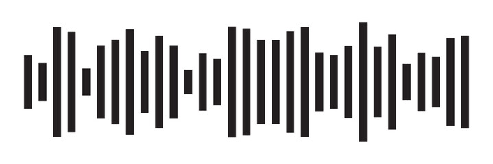Sound wave set. Sound waves for voice message. Audio wave icon. Waveform pattern for music player or app. Recording music. Equalizer template on white background in eps 10.