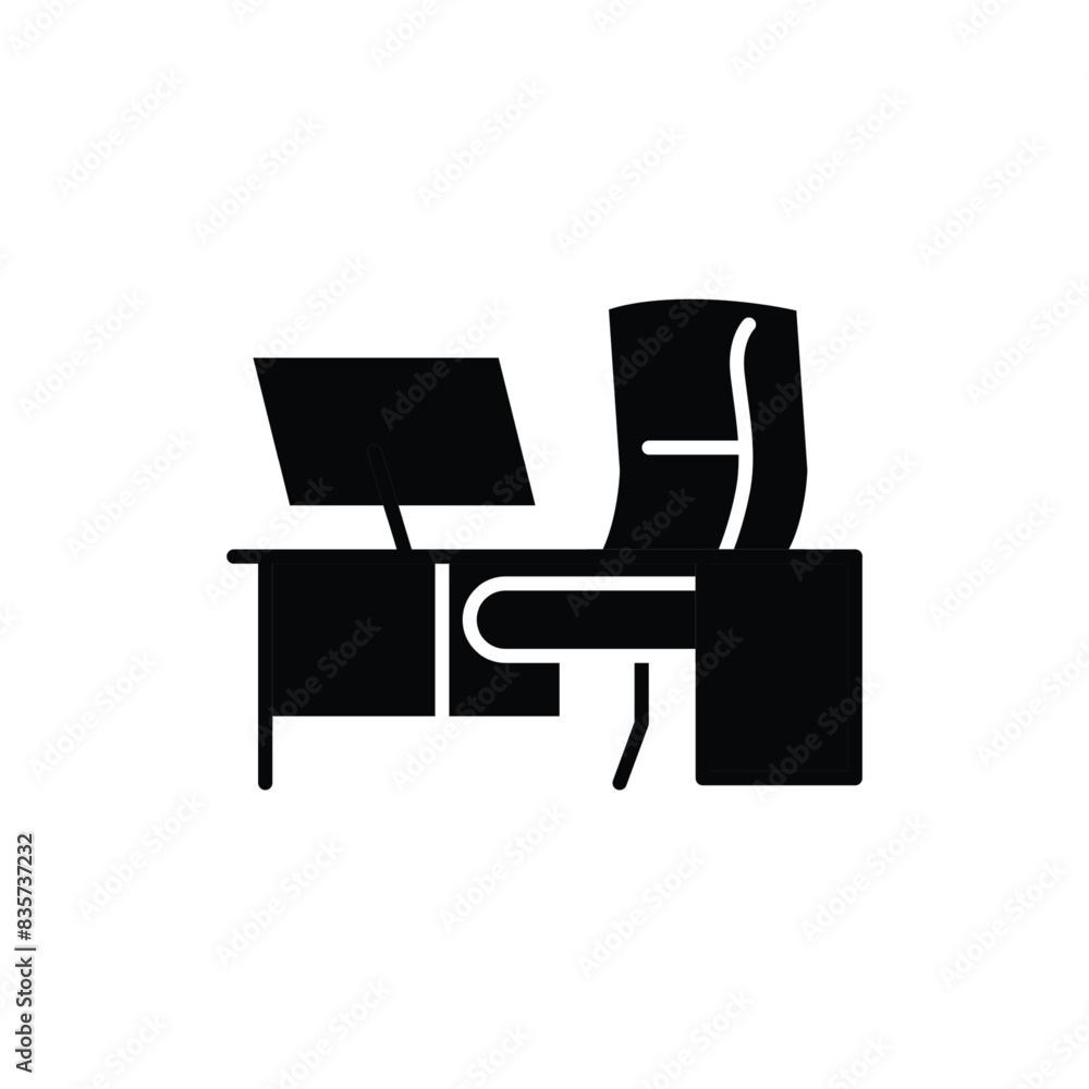 Poster workplace solid icon vector design good for website and mobile app