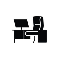 Fototapeta premium workplace solid icon vector design good for website and mobile app
