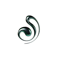 Obraz premium 3d Iridescent Liquid Element