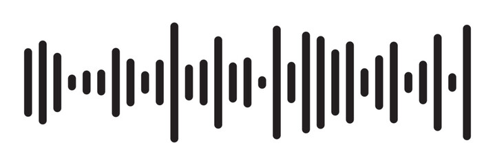 Sound wave set. Sound waves for voice message. Audio wave icon. Waveform pattern for music player or app. Recording music. Equalizer template on white background in eps 10.