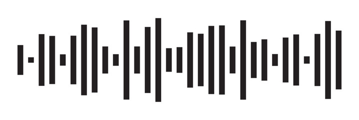 Sound wave set. Sound waves for voice message. Audio wave icon. Waveform pattern for music player or app. Recording music. Equalizer template on white background in eps 10.