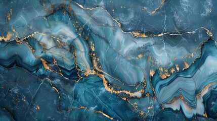 Blue Marble color marble luxury, with gold streaks, website background 