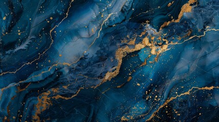 Blue Marble color marble luxury, with gold streaks, website background 