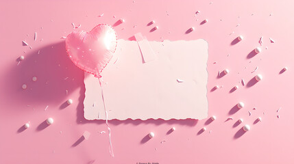 Pink Valentine's Day poster banner