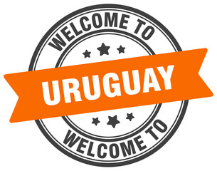 Welcome to Uruguay stamp. Uruguay round sign