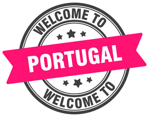 Welcome to Portugal stamp. Portugal round sign