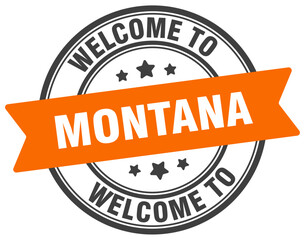 Fototapeta premium Welcome to Montana stamp. Montana round sign