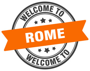 Fototapeta premium Welcome to Rome stamp. Rome round sign