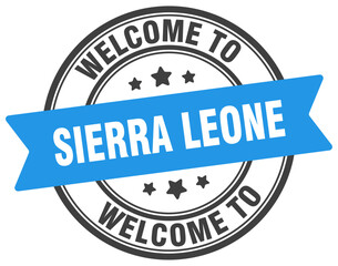 Fototapeta premium Welcome to Sierra Leone stamp. Sierra Leone round sign