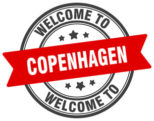 Fototapeta premium Welcome to Copenhagen stamp. Copenhagen round sign