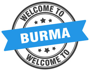Welcome to Burma stamp. Burma round sign