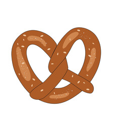 Traditional german pretzel with salt, Bavarian food