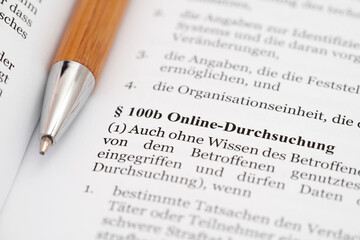 Obraz premium Online-Durchsuchung Strafprozessordnung