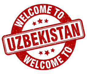 Welcome to Uzbekistan stamp. Uzbekistan round sign