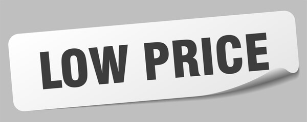 low price sticker. low price label