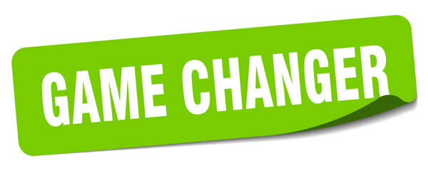 game changer sticker. game changer label
