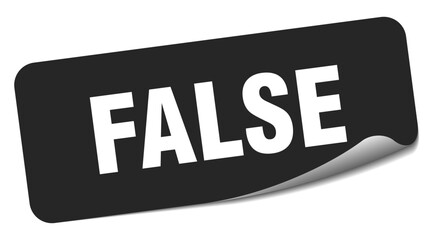 false sticker. false label