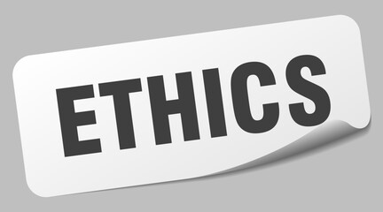 ethics sticker. ethics label