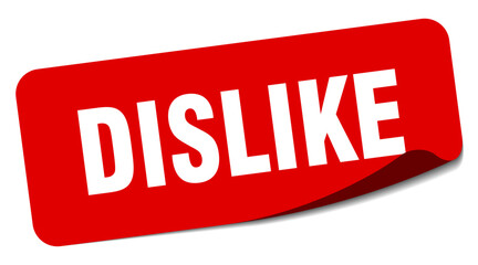 dislike sticker. dislike label