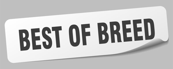 best of breed sticker. best of breed label