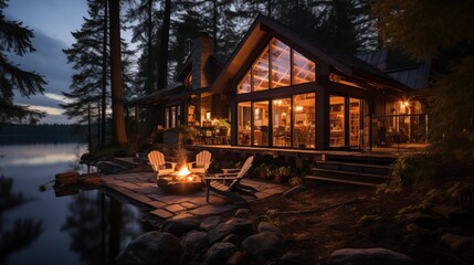 Fototapeta premium house in the woods