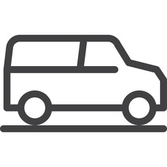 Van car line icon on white background