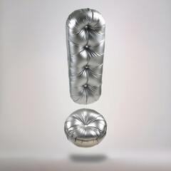 silver balloon isolated on white background