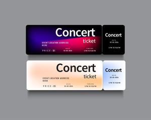 Obraz premium party concert ticket template 
