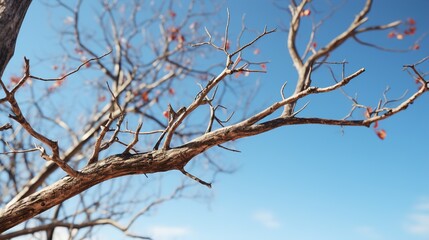 Naklejka premium branches against blue sky