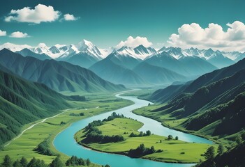 landscape in the mountains