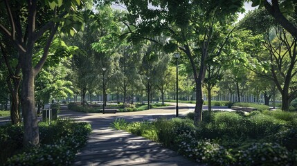 Obraz premium Urban Park Trees
