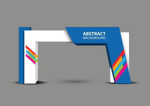 exhibition stand Gate entrance vector with for mock up event display, arch design	