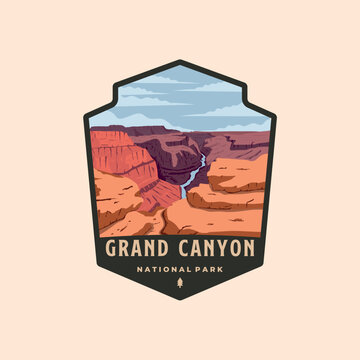Grand canyon national park vintage logo vector symbol illustration design