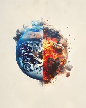 Divided Earth Contrasting Ideologies and Nuclear Devastation