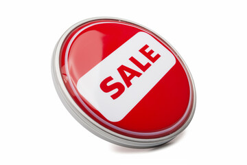 round badge with the inscription "SALE" on a white background