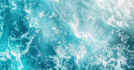 Obraz premium Water texture background with ripples and light reflections on turquoise blue water surface in swimming pool or ocean. Sunlight reflection on the surface of turquoise clear sea water texture.
