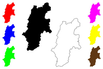 Nagano Prefecture (Administrative divisions of Japan, Prefectures of Japan) map vector illustration, scribble sketch Nagano map
