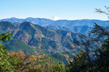 山梨県　梅ヶ島林道からの富士山
